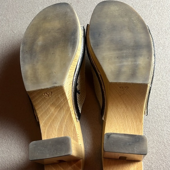 Mark Schwartz Abstract Art Wood Slide Sandal - 7 - Picture 8 of 14